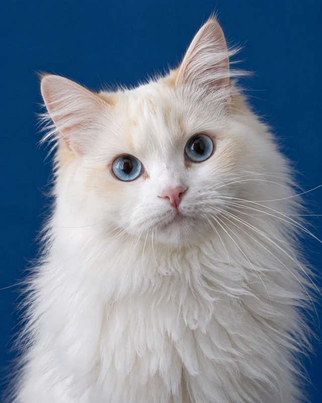 White longhair cat