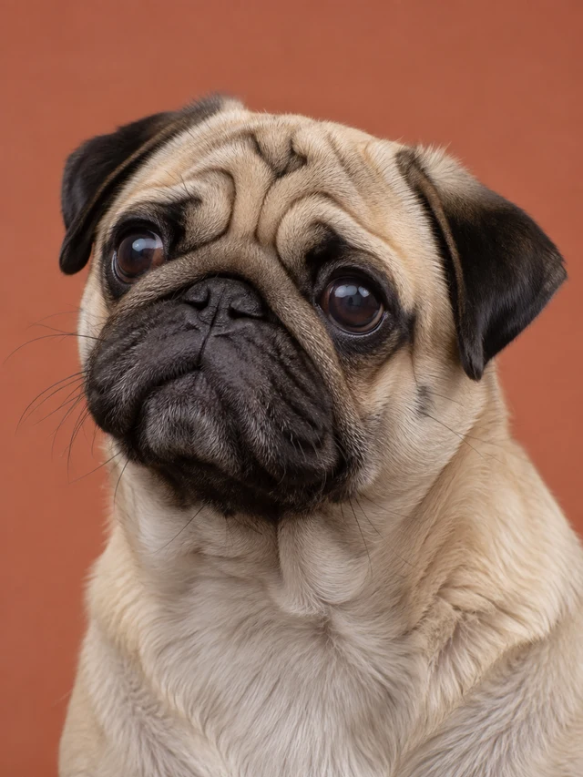 Curious pug